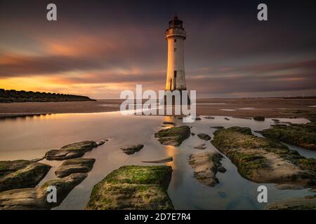 tramonto al perch rock Foto Stock