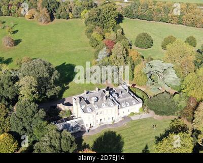 Veduta aerea di Upton House nel parco Upton Country, un'area ricreativa pubblica a Poole, Dorset, Inghilterra Foto Stock