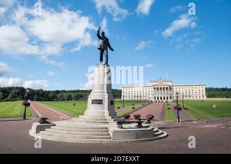 Edificio del Parlamento Stormont a Belfast, Antrim, Irlanda del Nord, Regno Unito Foto Stock