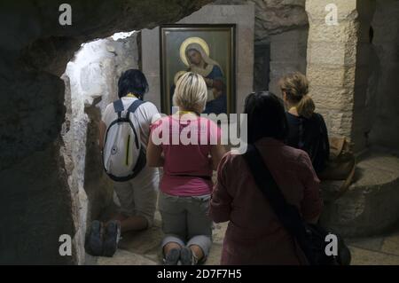 Betlemme, בית לחם, Palestina, بيت لحم, Israele, Izrael, ישראל, Palestina, دولة فلسطين; Grotta del latte; Grota Mleczna; Gruta de la Lèche; Milchgrotte Foto Stock