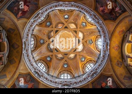 Cupola della Real Chiesa di San Lorenzo, Torino Foto Stock