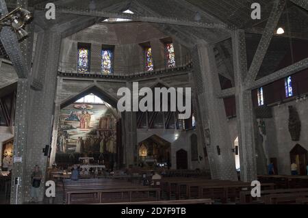 נצרת, Nazareth, الناصرة, Israele, Izrael, ישראל; Basilica dell'Annunciazione, vista interna. Basílica de la Anunciación. Verkündigungsbasilika. 圣母领报堂 Foto Stock