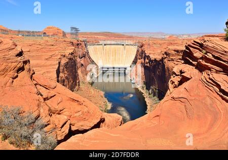 Glen Canyon Dam in Arizona - USA Foto Stock