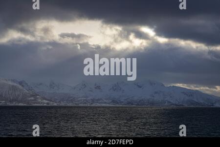 Crociera lungo Stokmarknes a Vesterålen, Norvegia Foto Stock
