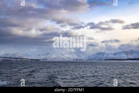 Crociera lungo Stokmarknes a Vesterålen, Norvegia Foto Stock