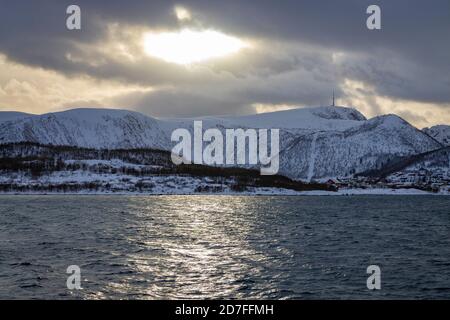 Crociera lungo Stokmarknes a Vesterålen, Norvegia Foto Stock