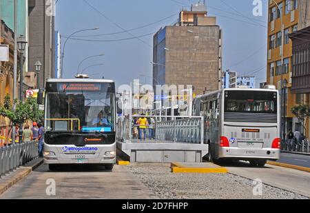 Trasporti pubblici, Lima, Perù Foto Stock