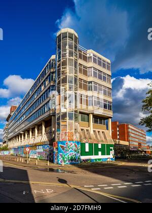 Casa sovrana in Norwich Anglia Square (architetti Alan Cooke Associates, 1966-68) - stile Brutalist edificio che ospitava HM Stationery Office Foto Stock