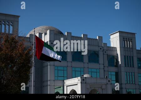 Washington, Stati Uniti. 22 ottobre 2020. Una visione generale dell'Ambasciata degli Emirati Arabi Uniti (Emirati Arabi Uniti) agli Stati Uniti, a Washington, DC, il 22 ottobre 2020, in mezzo alla pandemia del coronavirus. (Graeme Sloan/Sipa USA) Credit: Sipa USA/Alamy Live News Foto Stock