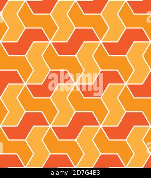 Ripetizione geometrica senza giunture. Mosaico di forme astratte. Illustrazione vettoriale. Illustrazione Vettoriale