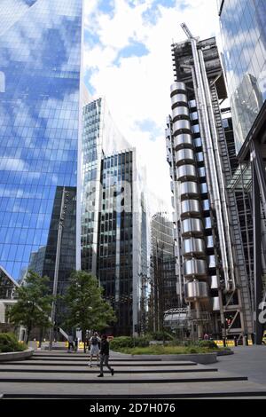 Lloyd's Building e City of London Architecture Foto Stock