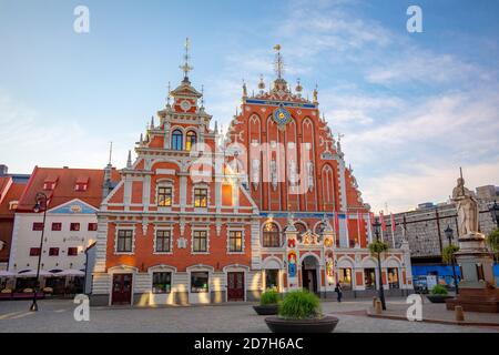 Casa dei blackheads, riga Lettonia Foto Stock