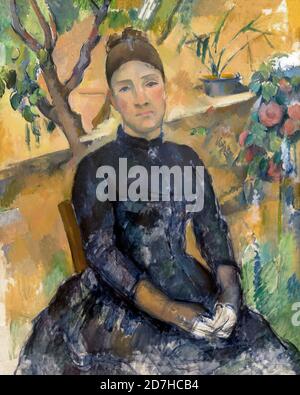 Madame Cezanne nel Conservatorio, Paul Cezanne, 1891, Metropolitan Museum of Art, Manhattan, New York City, USA, Nord America Foto Stock