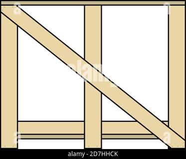 Tornitura in legno per merci fragili. Contorno modificabile con disegno riempimento colore. Illustrazione vettoriale. Illustrazione Vettoriale