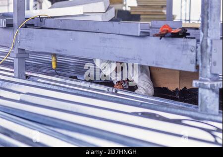 Lavori di ristrutturazione in corso presso il Willis Caroon Building in Trinity Square nella città di Londra . 05 maggio 1993. Foto: Neil Turner Foto Stock