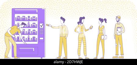 Immagine vettoriale di una silhouette piatta per il pagamento senza contanti della carta Illustrazione Vettoriale