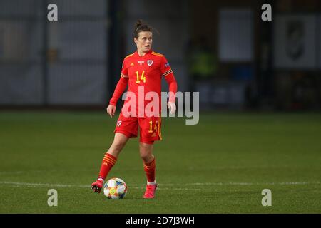 Newport, Regno Unito. 22 ottobre 2020. Hayley Ladd of Wales Women in action.UEFA Women's Euro 2022 qualificante match, Women del Galles contro le Isole Faroe alla Rodney Parade di Newport, Galles del Sud, giovedì 22 ottobre 2020. PIC di Andrew Orchard/Alamy Live News Foto Stock
