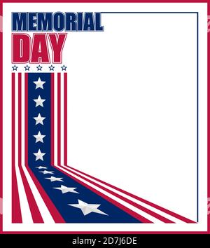Illustrazione vettoriale per la celebrazione del Memorial Day. Perfetto per qualsiasi utilizzo. Illustrazione Vettoriale