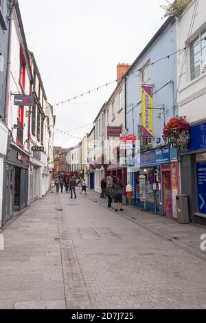 Bei pedoni solo South Main Street a Wexford Foto Stock