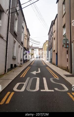 Bei pedoni solo South Main Street a Wexford Foto Stock