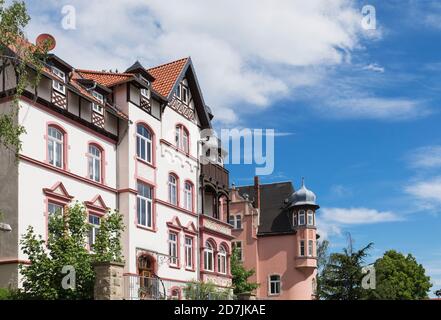 Germania, Turingia, Eisenach, Ville storiche nel quartiere di Predigerberg/Hainstein Foto Stock