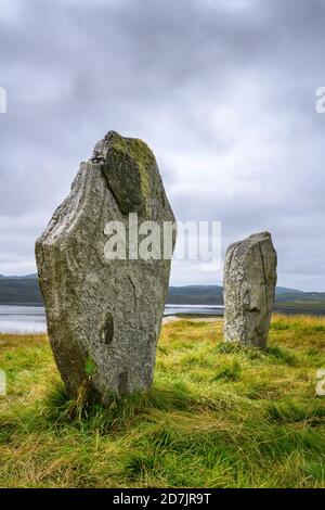Regno Unito, Scozia, Callanish, Callanish Stones sull'isola di Lewis Foto Stock