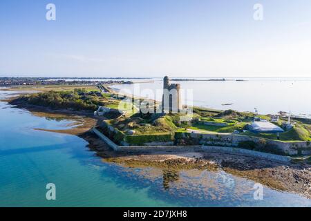 Francia, Manica, Cotentin, Val de Saire, Saint Vaast la Hougue, Pointe de la Hougue, Fort de la Hougue e Tour Vauban elencati come Patrimonio Mondiale dell'Unes Foto Stock