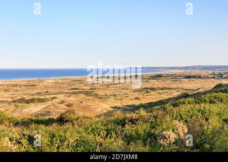 Francia, Manica, Cotentin, Cote des Isles, Les Moitiers d'Allonne, Dunes d'Hatainville, sito protetto dal Conservatoire du Littoral // France, Manc Foto Stock