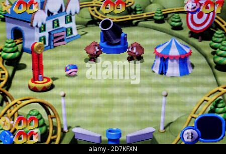 Mario Pinball Land - Nintendo Game Boy Advance Videogame - Solo per uso editoriale Foto Stock