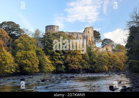 Barnard Castle in autunno, Teesdale, County Durham, Regno Unito Foto Stock