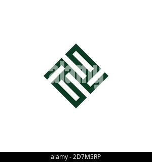 numero 96 vettore astratto di logo geometrico quadrato ombra Illustrazione Vettoriale