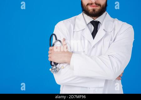 dottore doctoring clinica medicina cardiologo paziente salute fondo concetto vicino su Foto Stock