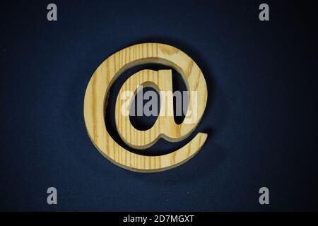 al segno su sfondo nero, simbolo, Foto Stock