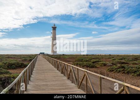 Faro Morro Jable, Fuerteventura Foto Stock