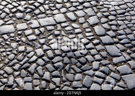 Motivo stradale acciottolato Foto Stock