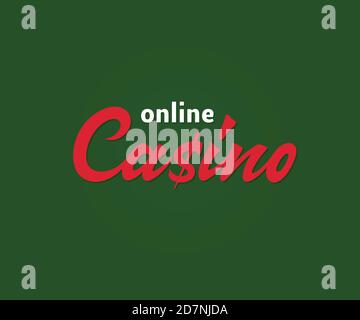 Simbolo di testo vettoriale del casinò Illustrazione Vettoriale