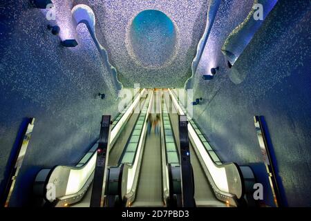 Stazione della metropolitana di Toledo. Napoli, Italia Foto Stock