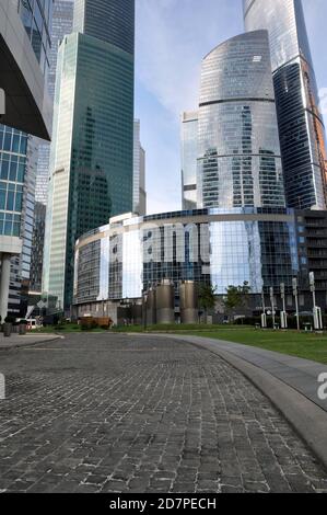 Alti edifici del centro affari di Mosca - citta' Foto Stock