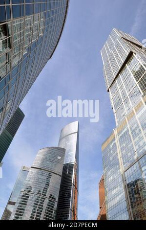 Alti edifici del centro affari di Mosca - citta' Foto Stock