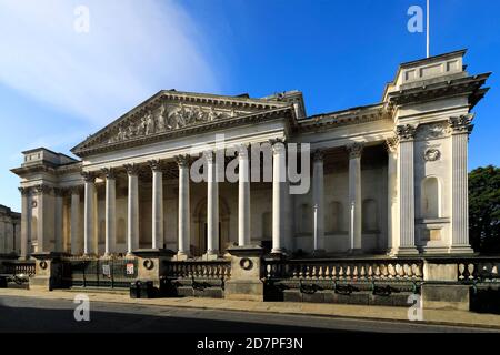 Esterno del museo Fitzwilliam, Trumpington Street, Cambridge City, Cambridgeshire, Inghilterra, Regno Unito Foto Stock