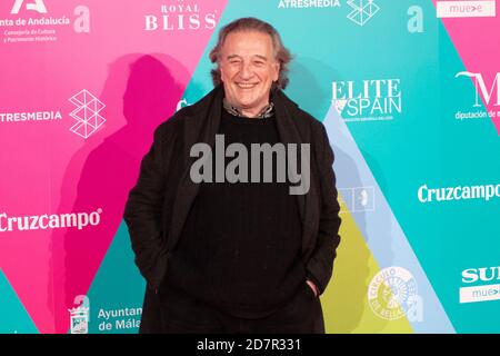 Emilio Linder partecipa alla presentazione del festival cinematografico di Malaga al Circolo Bellas Artes di Madrid, 03 marzo 2020. (Oscar Gil / Alfa Images) Foto Stock