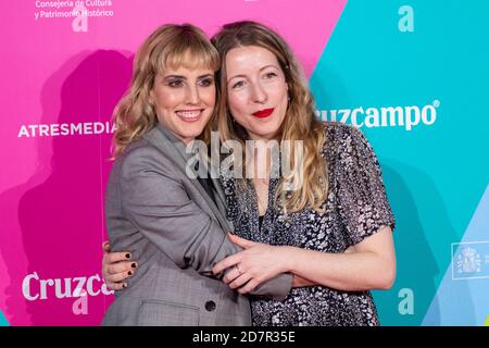 Natalia de Molina e Pilar Palomero sono presenti alla presentazione del festival cinematografico di Malaga al Circolo Bellas Artes di Madrid, Spagna.03 marzo 2020. (Oscar Gil Foto Stock