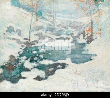 Icebound - 1889; John Henry Twachtman; American; 1853-1902 (olio su tela) Foto Stock