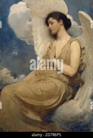 Personaggio alato - 1889; Abbott Handerson Thayer; americano; 1849-1921 (olio su tela) Foto Stock