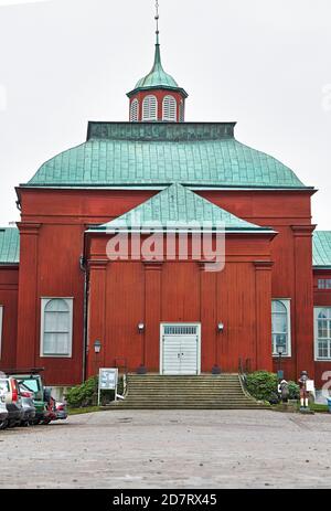 Amiralitetskyrkan in legno (Chiesa dell'Ammiragliato) costruito nel 1685 come cappella Patrimonio dell'Umanità dall'UNESCO a Karlskrona, Blekinge County, Svezia Foto Stock