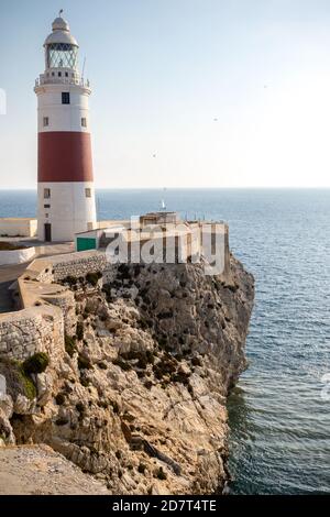 Gibilterra, Regno Unito, 2 ottobre 2018:-Trinity House, Lighthouse, Europa Point, Gibilterra. Gibilterra è un territorio britannico d'oltremare situato in Foto Stock