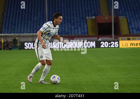 Genova, Italia. 24 Ott 2020. Matteo Darmian (Inter) durante il CFC di Genova vs FC Internazionale, Serie di Calcio Italiana A Genova, Italia, Ottobre 24 2020 Credit: Independent Photo Agency/Alamy Live News Foto Stock