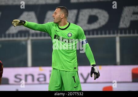 Genova, Italia. 24 Ott 2020. Samir Hananovic (inter) durante il CFC di Genova vs FC Internazionale, Serie di Calcio Italiana A Genova, Italia, Ottobre 24 2020 Credit: Independent Photo Agency/Alamy Live News Foto Stock