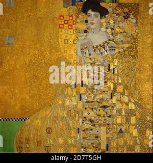 Titolo: Ritratto di Adele Bloch-Bauer Creatore: Gustav Klimt Data: 1907 Medio: Olio su tela dimensioni: 138 x 138 cm Ubicazione: Neue Galerie, New York Foto Stock
