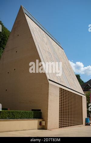 Vaduz, Liechtenstein, 16 agosto 2018:- il Landtag o Parlamento del Liechtenstein nella capitale Vaduz Foto Stock